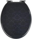 WENKO Bellevue sötétszürke WC-ülőke, könnyen lecsukható, 42, 5 x 35, 5 cm - Wenko