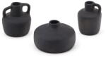 Kave Home Fekete terrakotta váza készlet 3 db-os (magasság 6 cm) Sofra - Kave Home