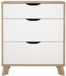 Tvilum Fehér-natúr színű komód tölgyfa dekorral 79x92x40 cm Ikast - Tvilum