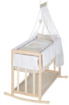 Roba Natúr színű bölcső tárolóhellyel és baldachinnal 90x45 cm Liebhabär - Roba