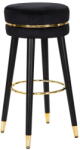 Mauro Ferretti Fekete-aranyszínű kárpitozott bárszék (ülésmagasság 74 cm) Paris - Mauro Ferretti