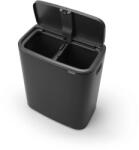 Brabantia Matt fekete acél érintésre nyíló szelektív szemetes 60 l Bo Touch Bin - Brabantia