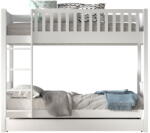 VIPACK Fehér emeletes borovi fenyő gyerekágy tárolóhellyel 90x200 cm SCOTT - Vipack