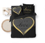 douceur d'intérieur Fekete kétszemélyes pamut ágyneműhuzat 200x200 cm Crazy Love - douceur d'intérieur
