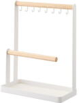Yamazaki Tosca fehér multifunkciós állvány bükkfa részletekkel - YAMAZAKI