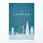 Travelposter Poszter London, 30x40 cm - Travelposter