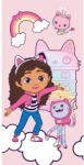 Jerry Fabrics Rózsaszín pamut gyerek fürdőlepedő 70x140 cm Gabby´s Dollhouse - Jerry Fabrics