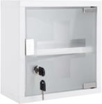 PT LIVING Fehér fém fali gyógyszeres szekrény 12x25 cm - PT LIVING