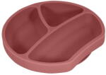 Kindsgut Téglavörös szilikon gyerek tányér 19x20, 5 cm Dusky Pink - Kindsgut