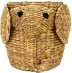 Compactor Natúr színű vízijácint játéktároló kosár ø 30x35 cm Elephant - Compactor