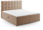 Cosmopolitan Design Világosbarna boxspring ágy tárolóhellyel 160x200 cm Bali - Cosmopolitan Design