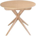 Ragaba Kőrisfa kerek bővíthető étkezőasztal hosszabbító asztallappal ø 90 cm Jubi - Ragaba