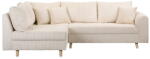 Ropez Krémszínű kordbársony sarokkanapé (bal oldali) Ariella - Ropez