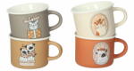 Brandani Porcelán bögre szett 4 db-os 150 ml Cani e Gatti - Brandani