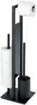 WENKO Matt fekete acél WC-papír tartó állvány Rivalta - Wenko