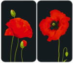 Maximex Edzett üveg tűzhely fedőlap szett 2 db-os 52x30 cm Poppy - Maximex
