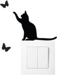 Ambiance Cat fekete matrica a villanykapcsolóra - Ambiance