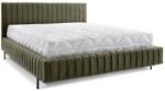 Eltap Zöld kárpitozott ágyneműtartós franciaágy ágyráccsal 180x200 cm Plissa - ELTAP