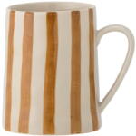 Bloomingville Okkersárga-fehér agyagkerámia bögre 440 ml Begonia - Bloomingville