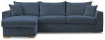 Bobochic Paris Sötétkék kordbársony kinyitható sarokkanapé (variálható) Augustin - Bobochic Paris