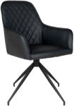 House Nordic Fekete kárpitozott étkezőfotel Harbo - House Nordic