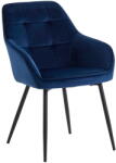 Unique Furniture Sötétkék kárpitozott karfás étkezőfotel szett 2 db-os Nolan Square - Unique Furniture