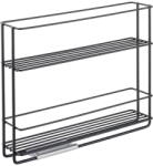 Metaltex Lava fekete kihúzható kétszintes fali fűszertartó - Metaltex