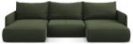 Makamii Zöld kinyitható-tárolóhelyes sarokkanapé Nanea - Makamii
