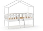 VIPACK Fehér házikó alakú-magasított borovi fenyő gyerekágy 90x200 cm DALLAS - Vipack