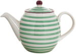 Bloomingville Patrizia zöld-fehér agyagkerámia teáskanna, 1, 2 l - Bloomingville