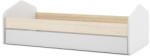 Marckeric Fehér-natúr színű gyerekágy borovi fenyő dekorral, kihúzható pótággyal 90x200 cm Estefania - Marckeric
