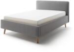 meise.möbel Szürke kárpitozott ágyneműtartós franciaágy ágyráccsal 140x200 cm Mattis - Meise Möbel - bonami - 408 900 Ft