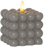 Star Trading Flamme Dot szürke LED viaszgyertya, magasság 9, 5 cm - Star Trading