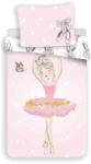 Jerry Fabrics Rózsaszín egyszemélyes pamut gyerek ágyneműhuzat 140x200 cm Ballerina - Jerry Fabrics