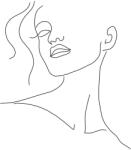 Veronika Boulová Poszter 29x41 cm Minimal Woman Face Line Art - Veronika Boulová