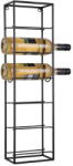 PT LIVING Fekete fali fém bortartó polcos állvány, palackok száma 6 Single - PT LIVING