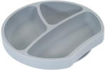 Kindsgut Szürke szilikon gyerek tányér 19x20, 5 cm - Kindsgut