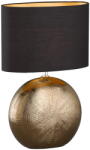 Fischer & Honsel Fekete-bronzszínű kerámia asztali lámpa textil búrával (magasság 53 cm) Foro - Fischer & Honsel