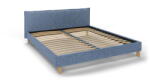 ROPEZ Kék kárpitozott franciaágy ágyráccsal 180x200 cm Tina - Ropez