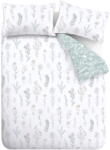 Bianca Fehér-zöld kétszemélyes pamut ágyneműhuzat 200x200 cm Wild Flowers - Bianca