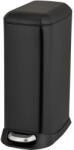WENKO Matt fekete acél pedálos szemetes 12 l Design - Wenko