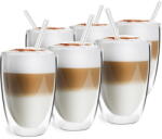 Vialli Design Üveg duplafalú bögre szett lattéhoz 6 db-os 350 ml - Vialli Design - bonami - 13 930 Ft