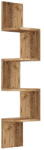 ASIR GROUP Natúr színű fali könyvespolc borovi fenyő dekorral 22x117 cm Laura - Kalune Design