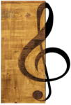 Wallity Treble Clef fali dekoráció - Wallity