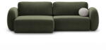 Cosmopolitan Design Zöld zsenília kinyitható-tárolóhelyes sarokkanapé Tonale - Cosmopolitan Design