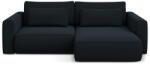 Makamii Sötétkék bársony kinyitható-tárolóhelyes sarokkanapé (jobb oldali-heverő résszel) Kapua - Makamii - bonami - 518 490 Ft