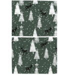 Butter Kings Textil tányéralátét 2 db-os karácsonyi mintával 35x45 cm Deer in the Forest - Butter Kings