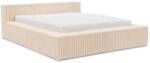 ROPEZ Bézs kárpitozott ágyneműtartós franciaágy ágyráccsal 160x200 cm Cloe - Ropez