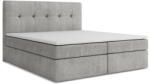 Makamii Világosszürke ágyneműtartós boxspring ágy 180x200 cm Palta - Makamii