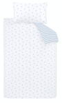 Bianca Fehér-kék pamut gyerek ágyneműhuzat babaágyhoz 120x150 cm Mini Star & Stripes - Bianca